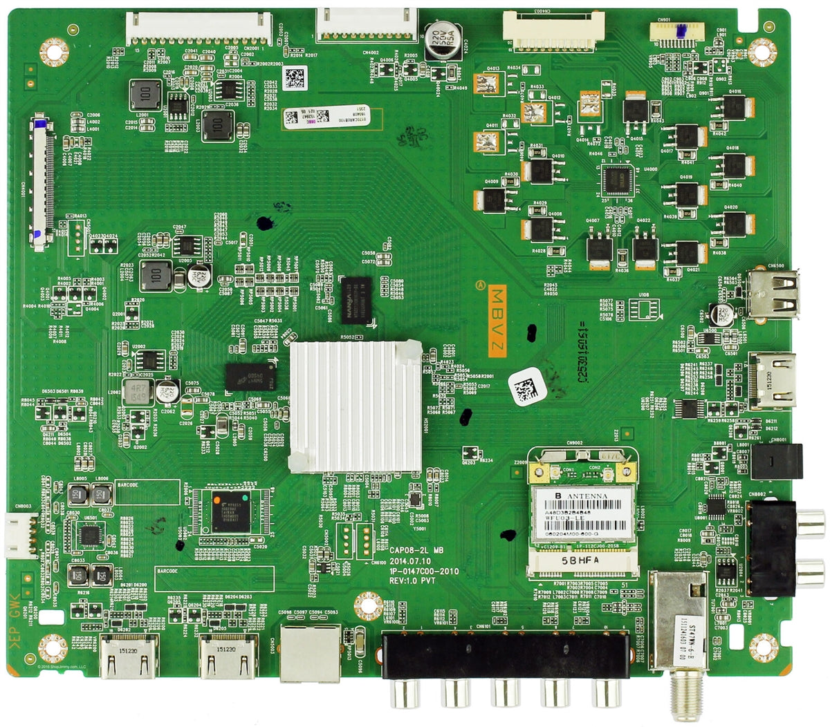 Y8387088S Vizio Main Board, 1P-0147C00-2010, 0170CAR0B100, 088C, D70-D3, D70-D3 LFTRUQAS