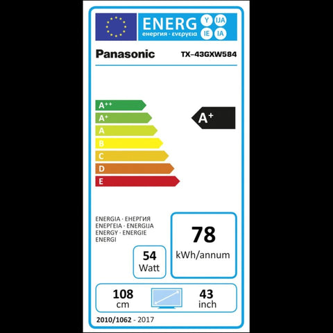 2019 Panasonic TX-43GXW584 43