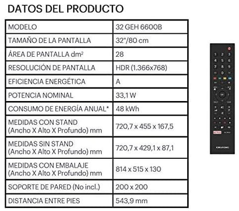 2020 Grundig 32GEH6600 32